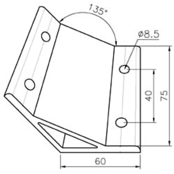 鋁擠型 連結塊 (M8) AL6075-135-巨碩精機有限公司