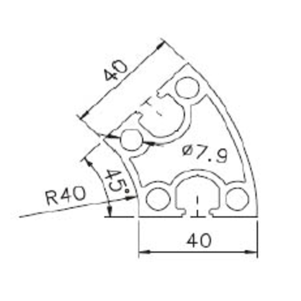 鋁擠型(M8)  A40-R45-巨碩精機有限公司