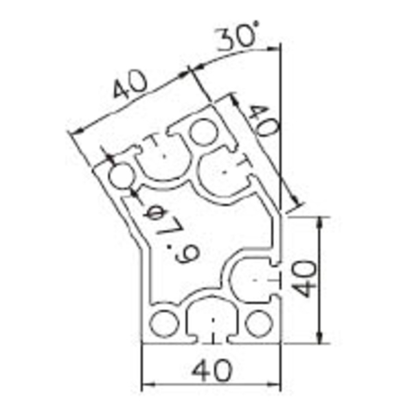 鋁擠型(M8)  A40-30-巨碩精機有限公司