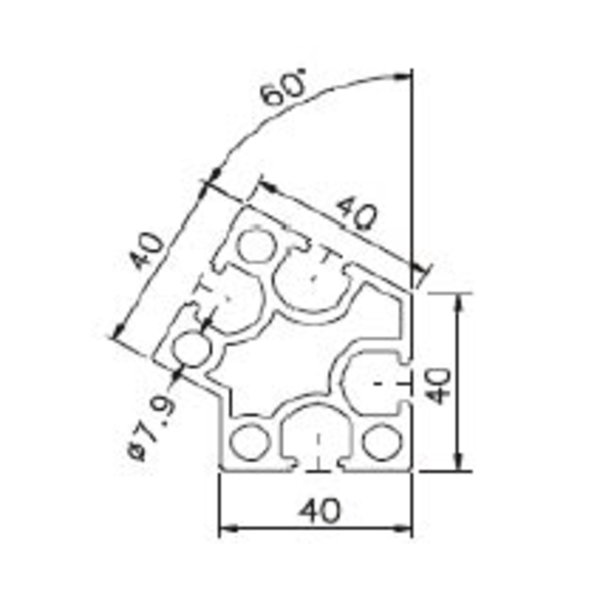 鋁擠型(M8)  A40-60-巨碩精機有限公司