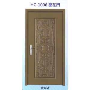 內玄關壓花門HC-1006-大亞金屬工程有限公司