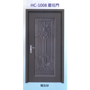 內玄關壓花門HC-1008-大亞金屬工程有限公司