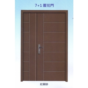 內玄關壓花門7+1-大亞金屬工程有限公司