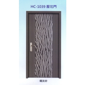 內玄關壓花門HC-1039-大亞金屬工程有限公司