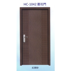 內玄關壓花門HC-1042-大亞金屬工程有限公司