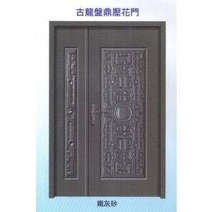 古龍磐鼎內玄關壓花門-大亞金屬工程有限公司