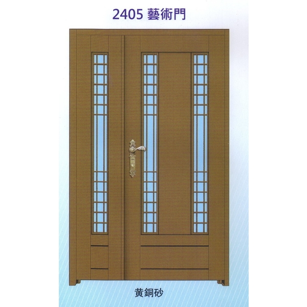 外玄關扁鋼花藝術門2405