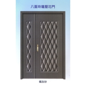 八面玲瓏內玄關壓花門-大亞金屬工程有限公司