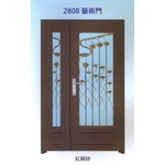 外玄關雙發門花藝術門2808-大亞金屬工程有限公司