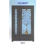 外玄關雙發門花藝術門2809-大亞金屬工程有限公司