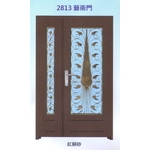 外玄關雙發門花藝術門2813-大亞金屬工程有限公司