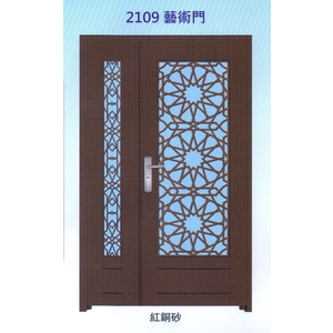 外玄關鑄鋁花藝術門2109-大亞金屬工程有限公司