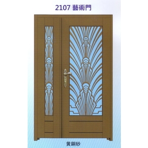 外玄關鑄鋁花藝術門2107-大亞金屬工程有限公司