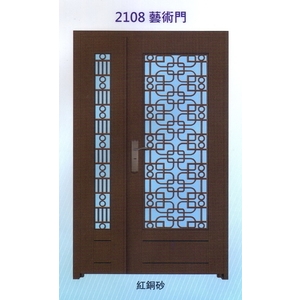 外玄關鑄鋁花藝術門2108-大亞金屬工程有限公司