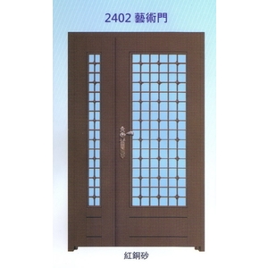 外玄關鑄鋁花、扁鋼花藝術門2402-大亞金屬工程有限公司