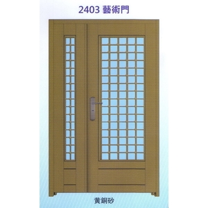 外玄關鑄鋁花、扁鋼花藝術門2403-大亞金屬工程有限公司