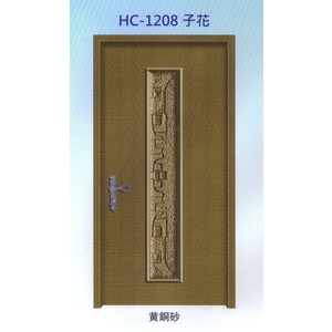 鋁中肚浮雕板門HC-1208子花-大亞金屬工程有限公司