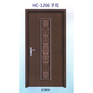 鋁中肚浮雕板門HC-1206子花-大亞金屬工程有限公司