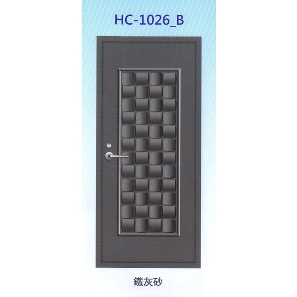 鍍鋅中肚浮雕板門HC-1026_B