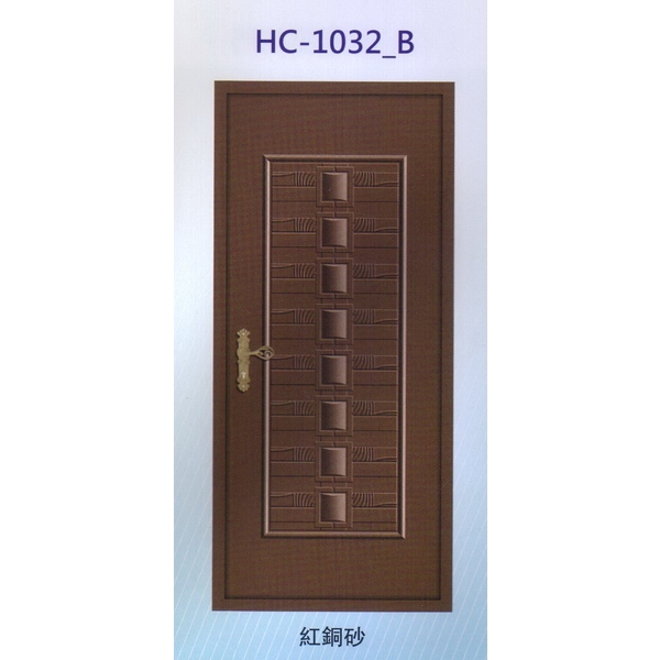 鍍鋅中肚浮雕板門HC-1032_B