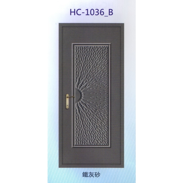 鍍鋅中肚浮雕板門HC-1036_B