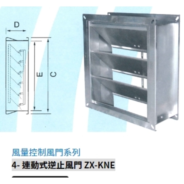 4- 連動式逆止風門 ZX-KNE