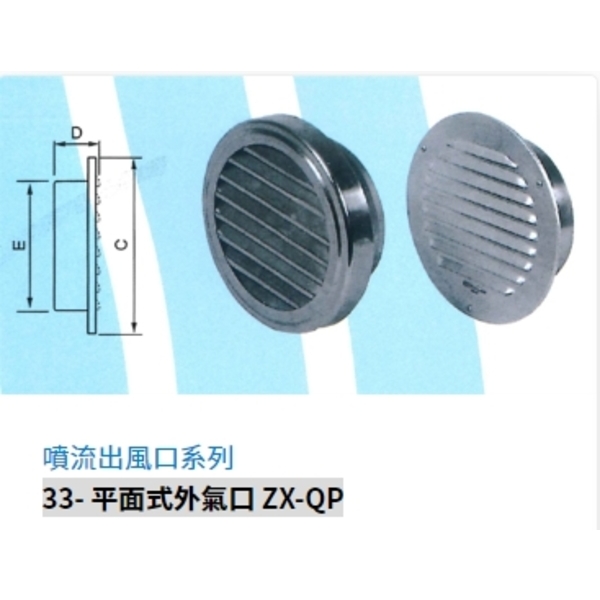 33- 平面式外氣口 ZX-QP