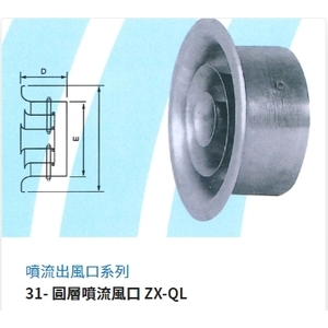 31- 圓層噴流風口 ZX-QL-振鑫機械股份有限公司