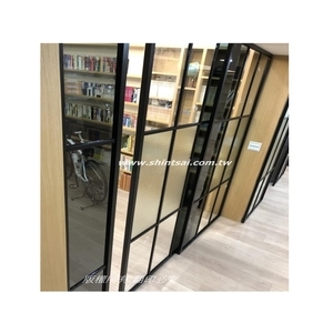 鋁框拉門 細鋁框拉門 鋁框隔間 黑框隔間玻璃 辦公室隔間-昕采玻璃有限公司