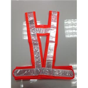 無網反光背心02(橘底白條)-十大行有限公司