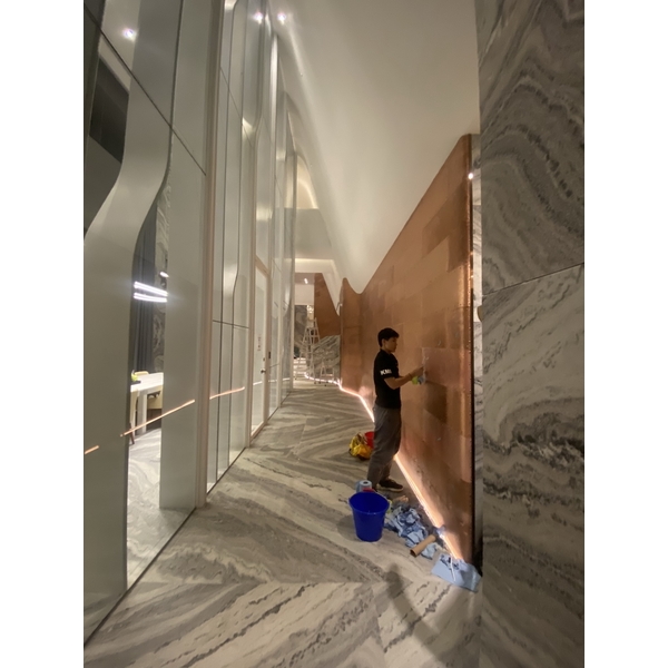 閱覽室造型柱+紅銅牆-高米金屬鍛造有限公司