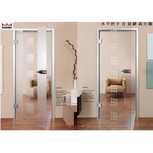 水平把手搭配鉸鏈 組合圖檔-宏易玻璃五金行