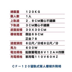 單人樓梯升降椅_規格表-騰城科技有限公司