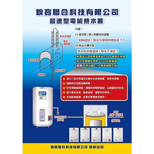 銳寶超速型電熱水器