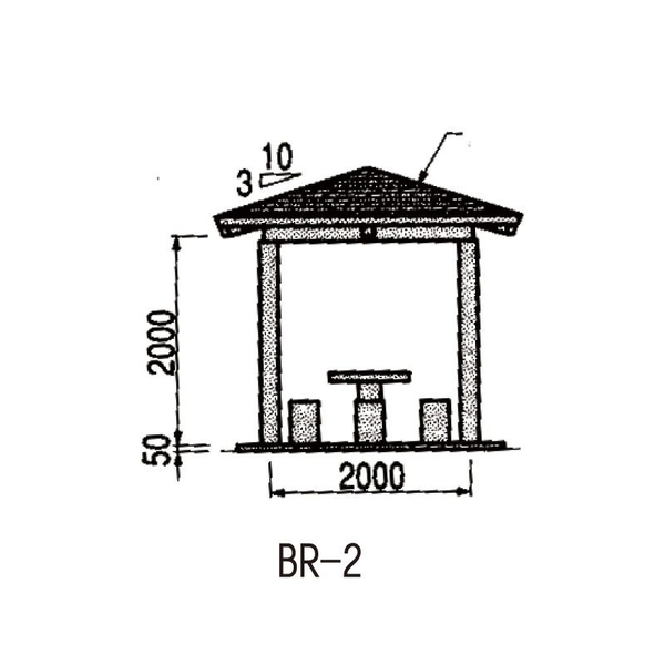 方構仿木靜心涼亭-三榮建材工業股份有限公司