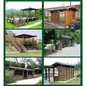 預鑄RC仿木涼亭平台.販賣亭.候車亭.休息亭.機房-三榮建材工業股份有限公司