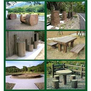 預鑄RC仿木烤肉爐、五連樁、桌椅、路緣石-三榮建材工業股份有限公司