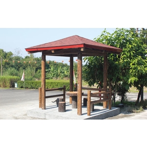 方構仿木靜心涼亭-三榮建材工業股份有限公司