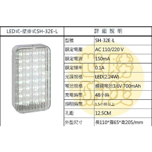 壁掛式LED燈-世勝防災設備工程有限公司