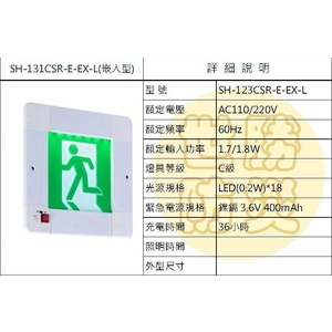嵌入式緊急出口燈-世勝防災設備工程有限公司