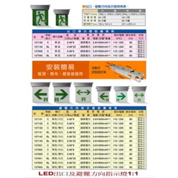 LED出口標示燈及避難方向指示燈-世勝防災設備工程有限公司