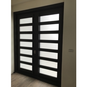 對開玻璃門-金世興門窗行