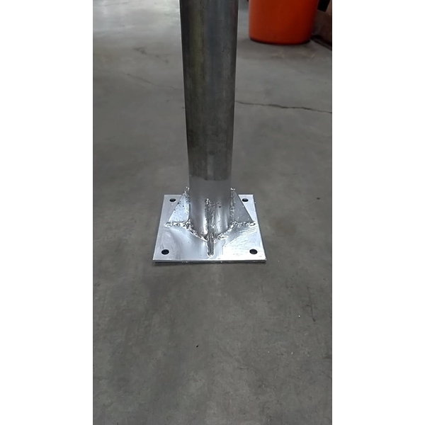 SH-PS60240T-4D 2吋*240cm鍍鋅管加焊底座(加4個三角鐵)-旭宏國際有限公司