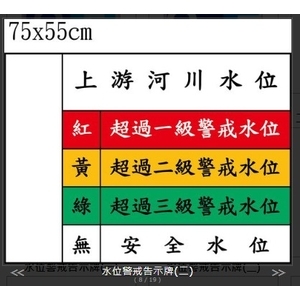 水位警戒告示牌(2)-旭宏國際有限公司