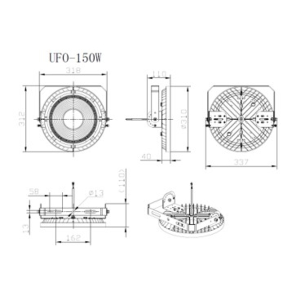UFO投光天井兩用燈－150瓦-興台光科技有限公司