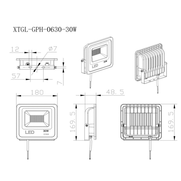 LED投光天井兩用燈－GPH路燈－30瓦-興台光科技有限公司