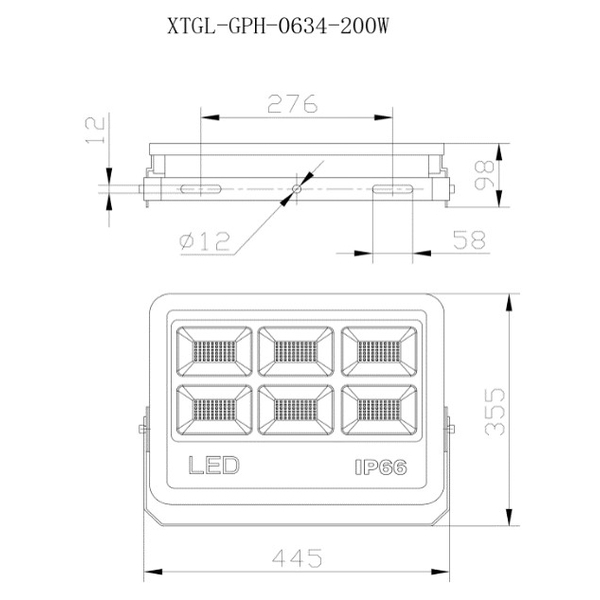 LED投光天井兩用燈－GPH路燈－200瓦-興台光科技有限公司