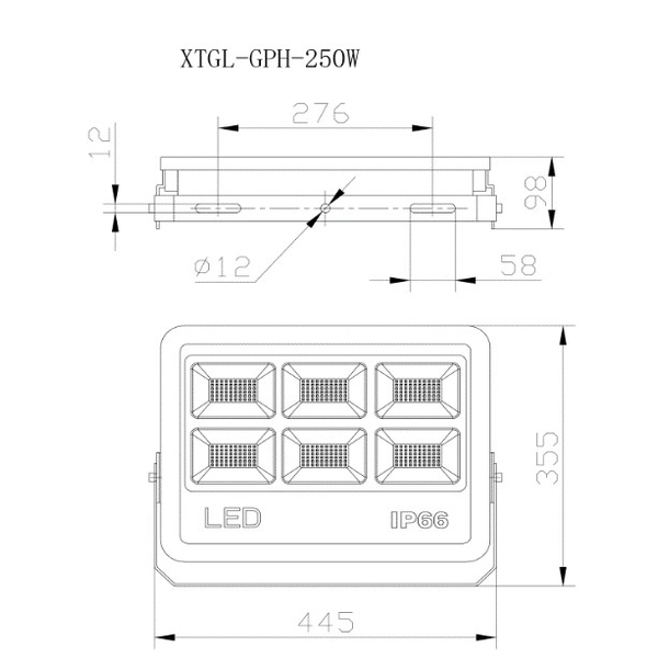LED投光天井兩用燈－GPH路燈－250瓦-興台光科技有限公司