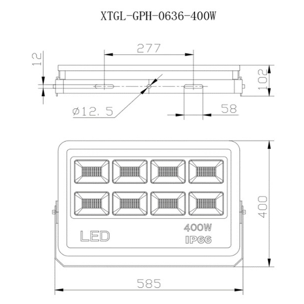 LED投光天井兩用燈－GPH路燈－400瓦-興台光科技有限公司