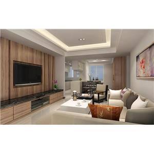 翔裬空間規劃-中和章公館-客廳3D立體圖-翔稜室內裝修有限公司